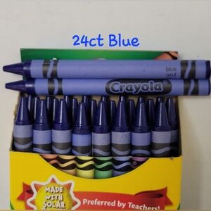 (24) Crayola Crayons (Blue) Single Color Bulk Lot